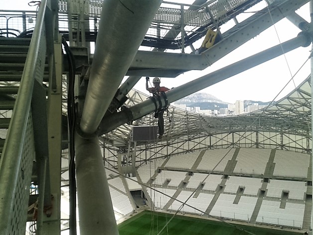 1.2 Pose de caméras stade Vélodrome Marseille